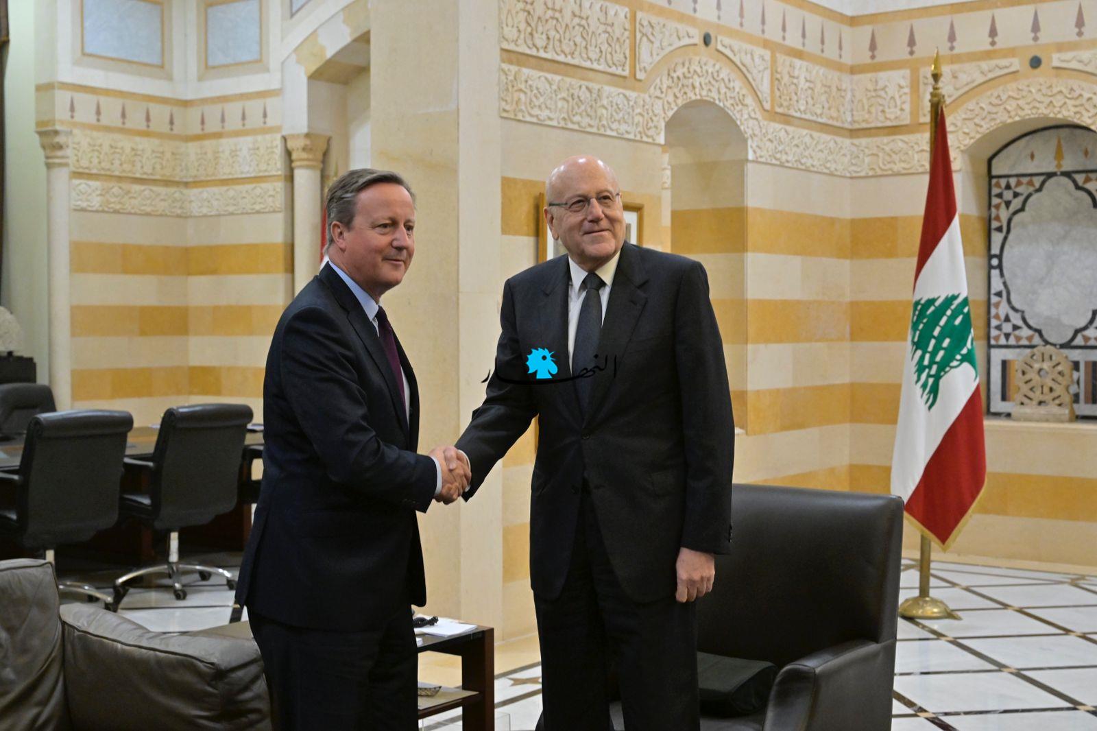 ميقاتي يلتقي كاميرون في السرايا (صور)